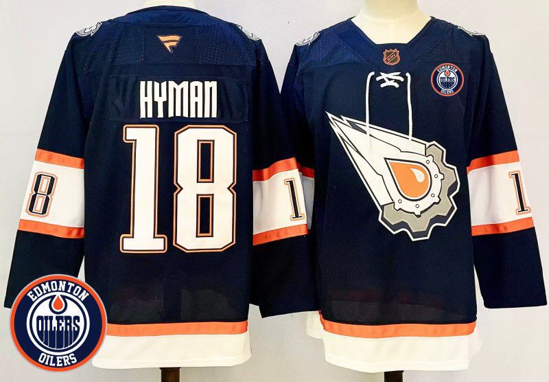 Men Edmonton Oilers #18 Hyman Drak Blue Fanatics 2025 NHL Jersey style 1->edmonton oilers->NHL Jersey